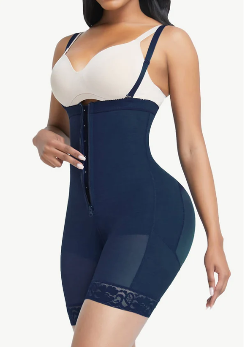 MT190112_1 Detachable Straps Full Body Shaper Zipper Fajas Abdominal Control