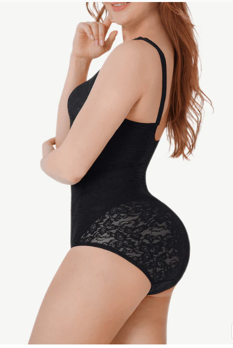 One-piece V-neck Lace Bodysuit Abdominal Shaping