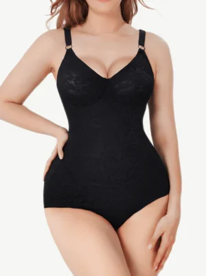 Replace One-piece V-neck Lace Bodysuit Abdominal Shaping