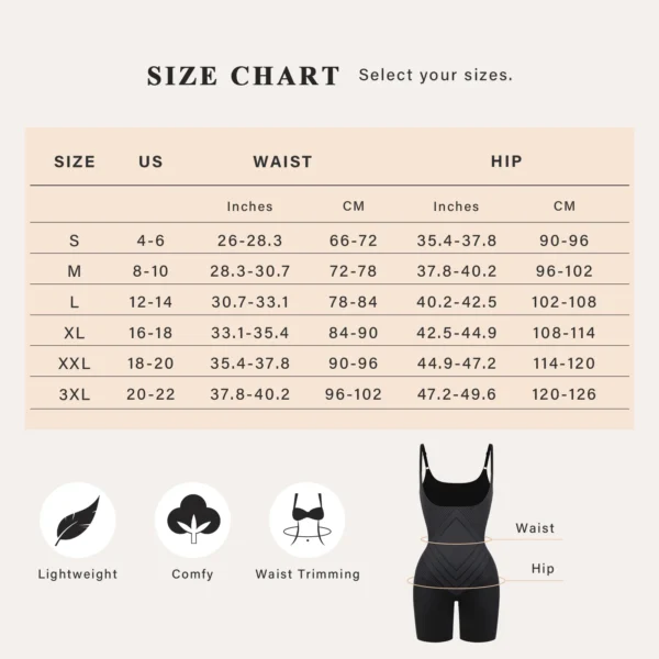 MT230012_4 Spandex Air Slim Open-Bust Mid-Thigh Shaping Bodyshort Shapewear